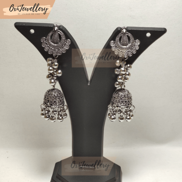 Oxi Silver Party Jhumka 2