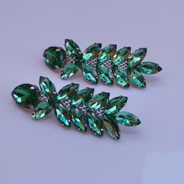 Glass petal earrings